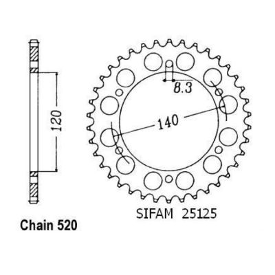 Rozeta pro Kawasaki 25125CZ44